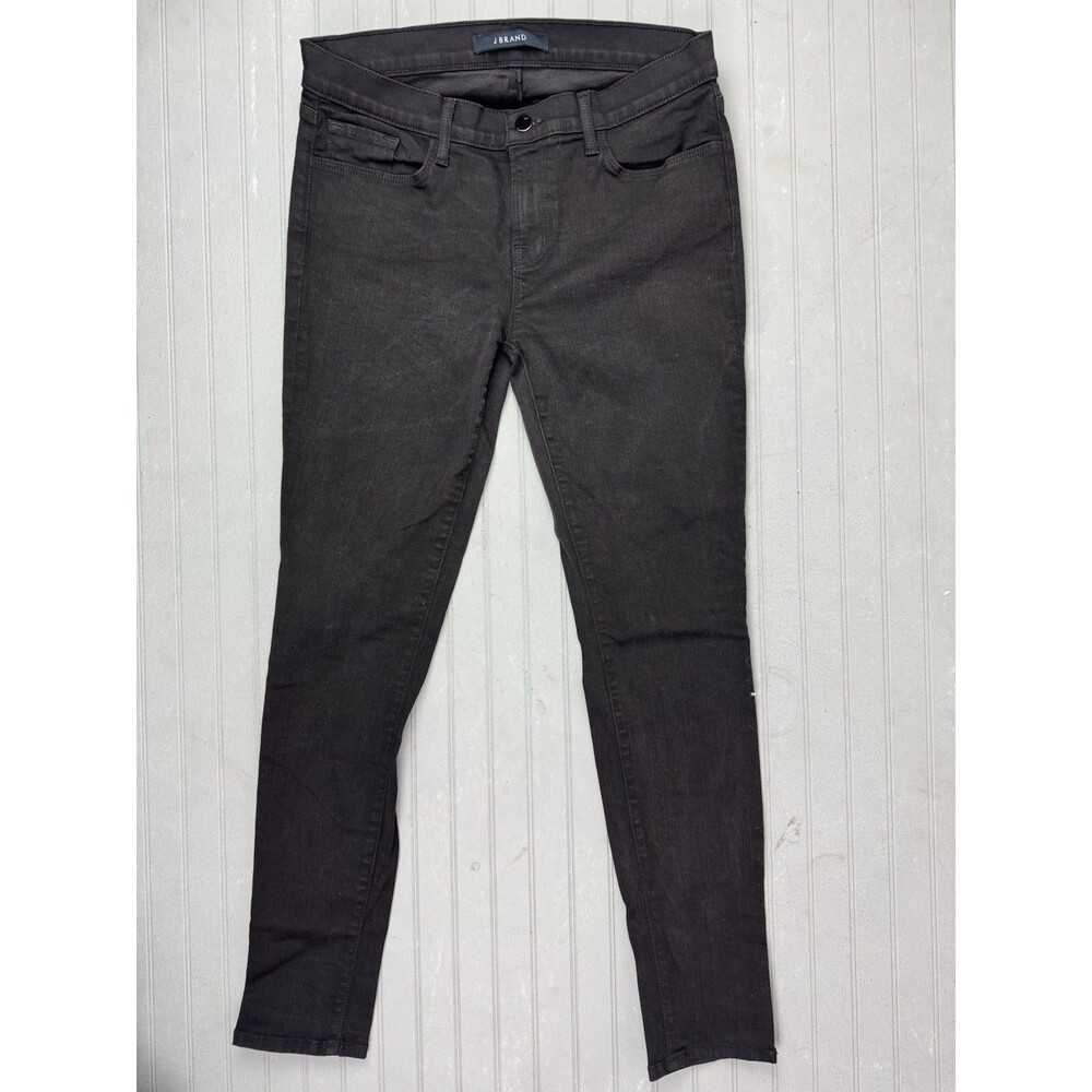 J Brand Size 30 Womens Jeans Skinny Leg Vanity Black Stretch Mid Rise